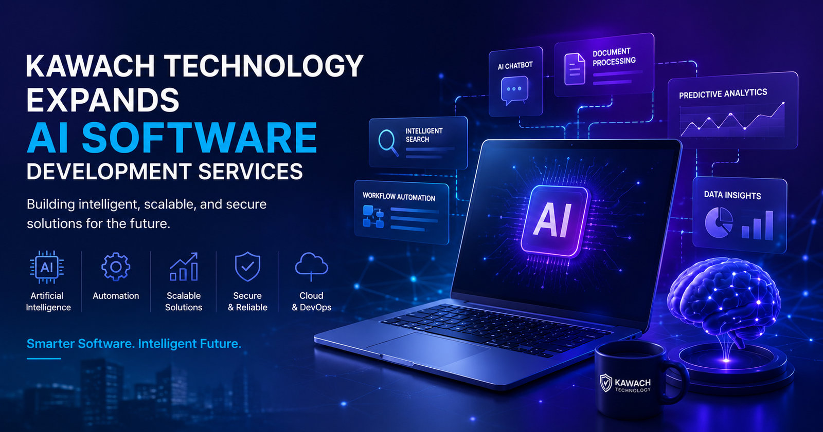 AI software development services by Kawach Technology