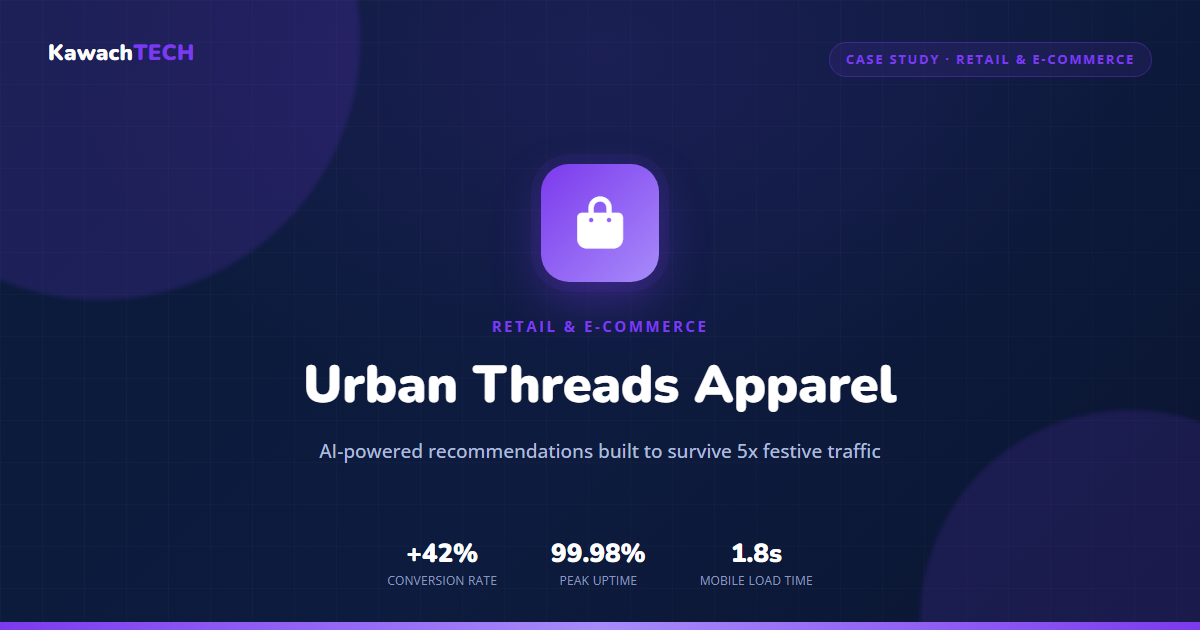Scaling Urban Threads Apparel's Online Store for 5x Festive Traffic with AI-Powered Recommendations