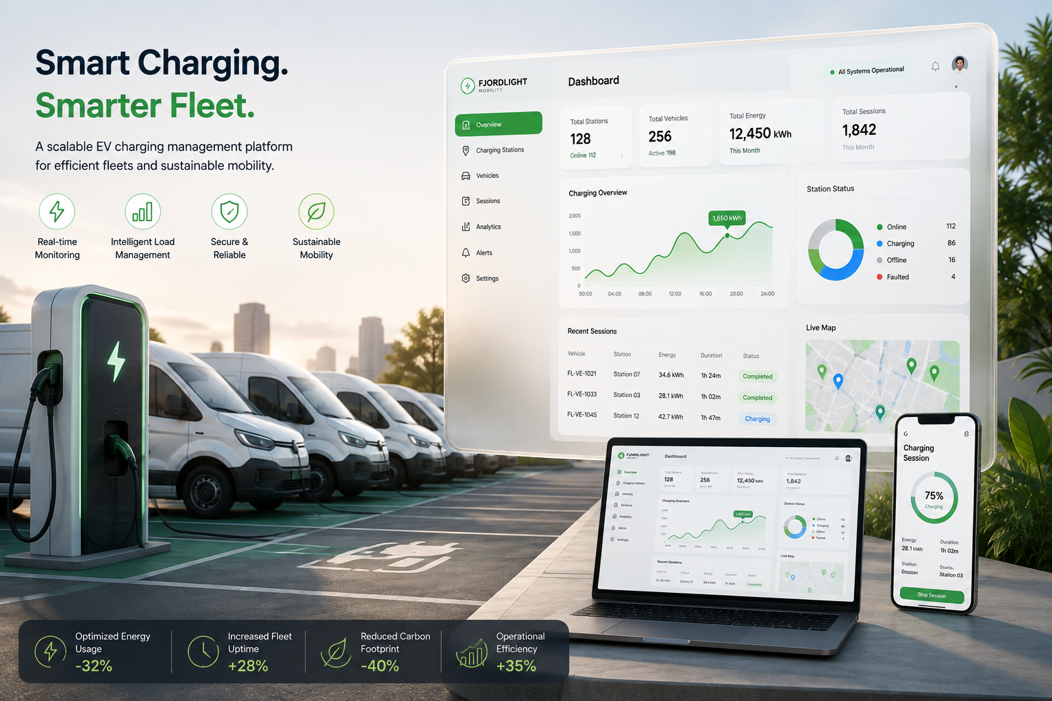 Managing 3,200+ EVs and a Growing Charging Network for Fjordlight Mobility