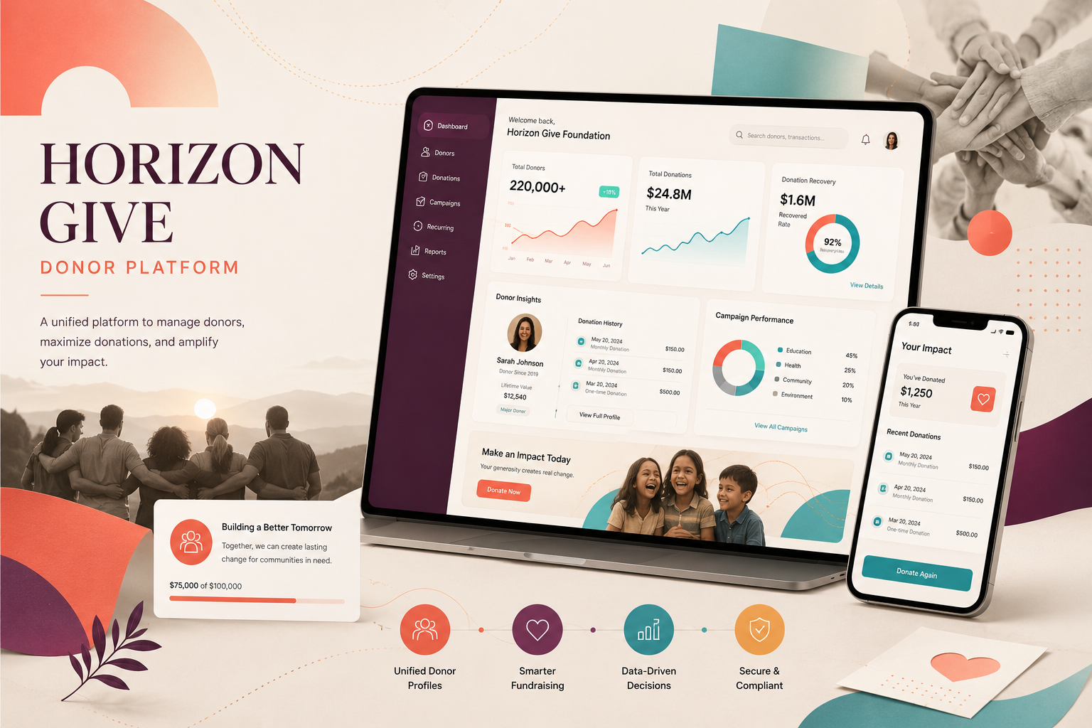 Modernizing Donor Management and Fundraising for Horizon Give Foundation's 220,000 Donors