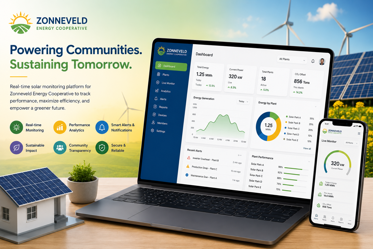 Giving Zonneveld Energy Cooperative's 45,000 Members Real-Time Visibility into Their Solar & Wind Output